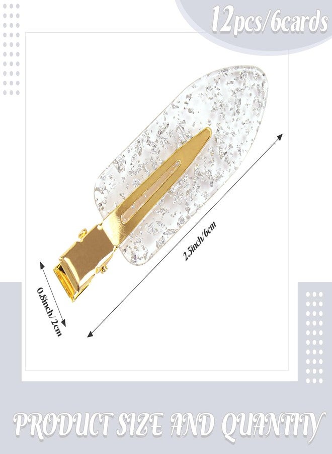 FEINIGESI No Bend Glitter Hair Clips for Bridesmaids - 12PCS/6Cards Creaseless Hair Setting Clips with Proposal Box for Styling and Sectioning - Image 3